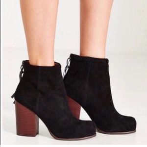 Jeffery Campbell Black Suede Rumble Booties Boots